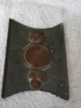 Vintage Brown Spiral Motif Brooch Pin Broke Off